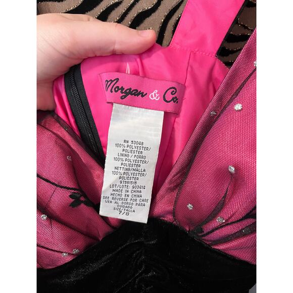 2000s Y2K  Whimsigoth Velvet Burnout Sparkle Babydoll Hoco Prom Maxi Dress M - Picture 2 of 6